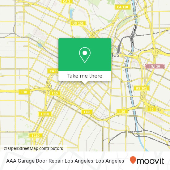 Mapa de AAA Garage Door Repair Los Angeles