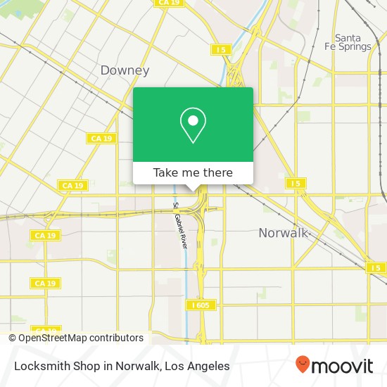 Locksmith Shop in Norwalk map