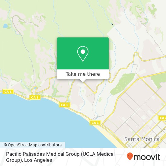 Mapa de Pacific Palisades Medical Group (UCLA Medical Group)