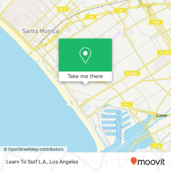 Mapa de Learn To Surf L.A.