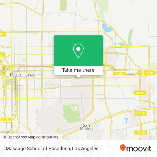 Massage School of Pasadena map
