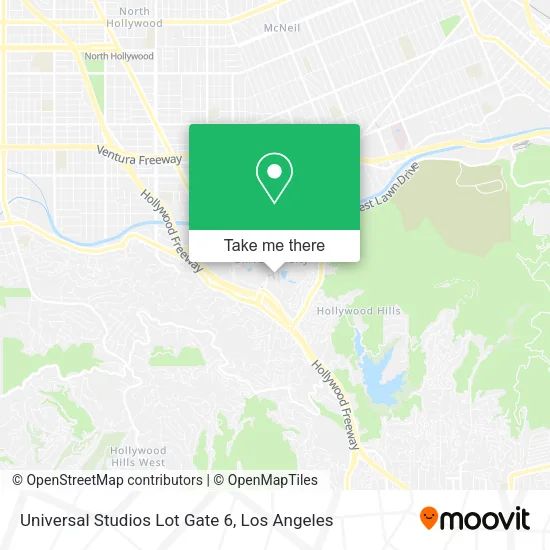Universal Studios Lot Gate 6 map