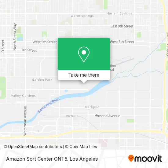 Amazon Sort Center-ONT5 map