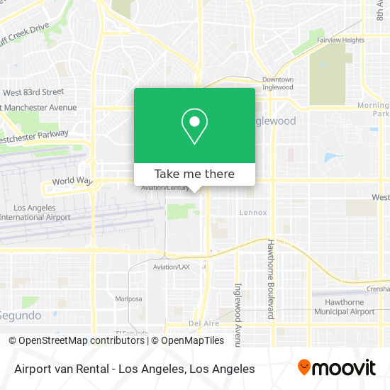 Mapa de Airport van Rental - Los Angeles