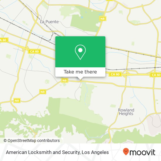 American Locksmith and Security map