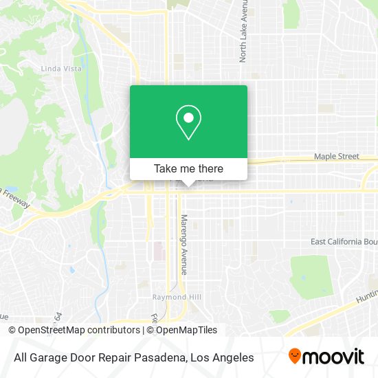 All Garage Door Repair Pasadena map