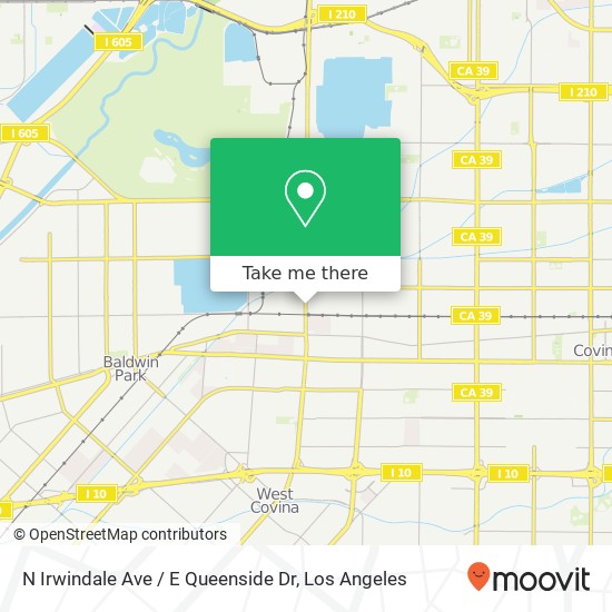 Mapa de N Irwindale Ave / E Queenside Dr