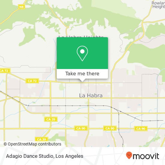 Mapa de Adagio Dance Studio