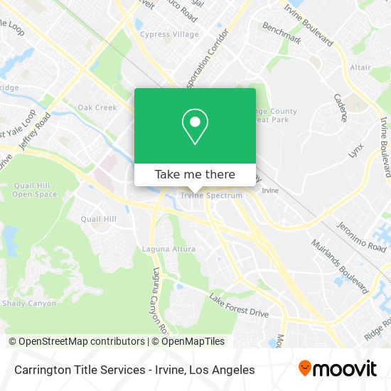 Carrington Title Services - Irvine map