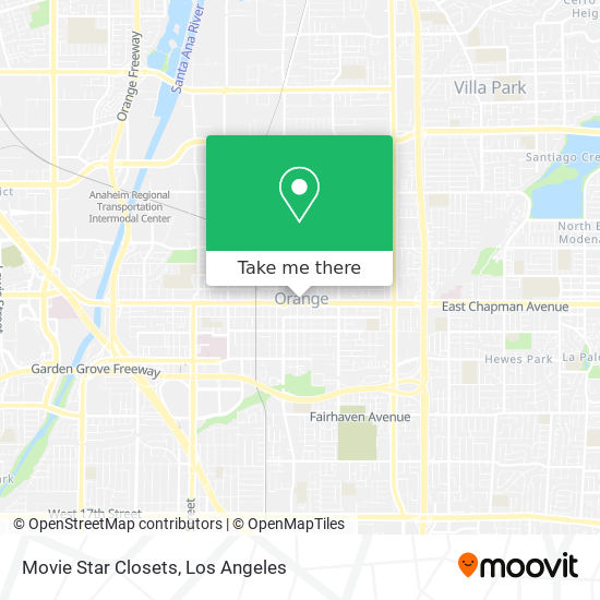 Movie Star Closets map
