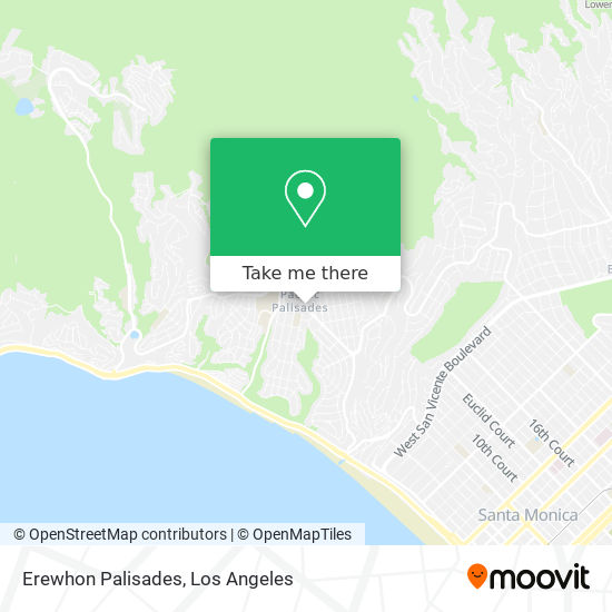 Erewhon Palisades map