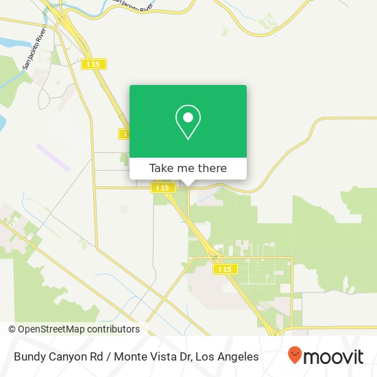 Bundy Canyon Rd / Monte Vista Dr map