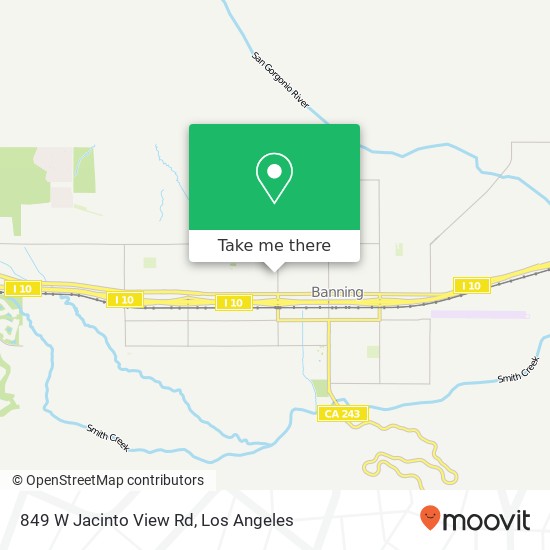 849 W Jacinto View Rd map