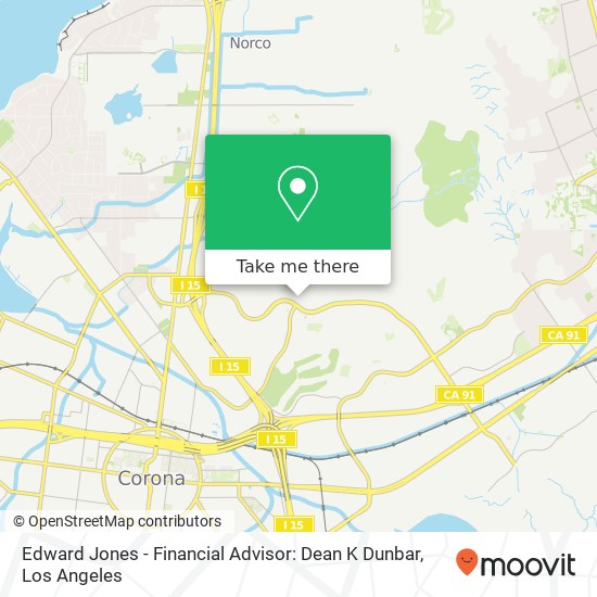 Mapa de Edward Jones - Financial Advisor: Dean K Dunbar