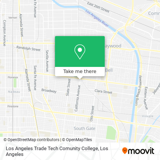 Mapa de Los Angeles Trade Tech Comunity College