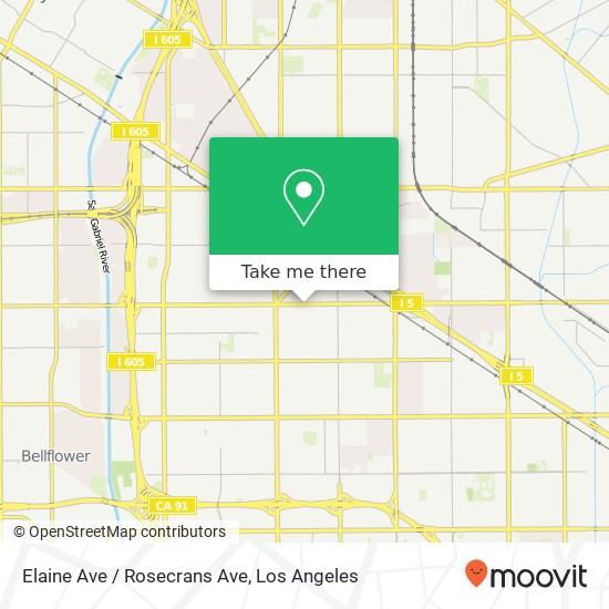 Mapa de Elaine Ave / Rosecrans Ave