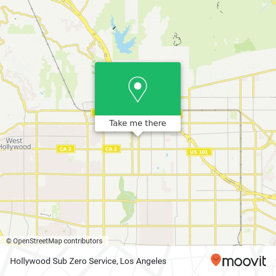 Hollywood Sub Zero Service map