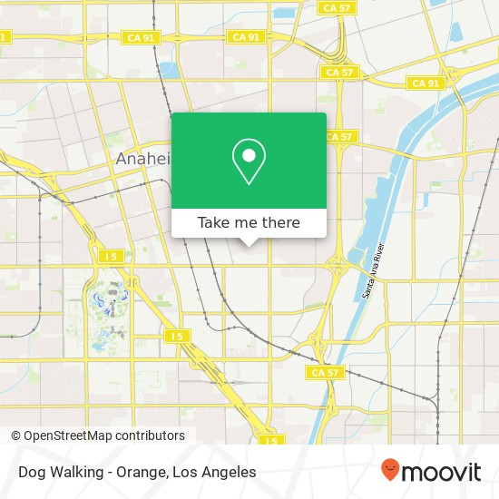 Mapa de Dog Walking - Orange