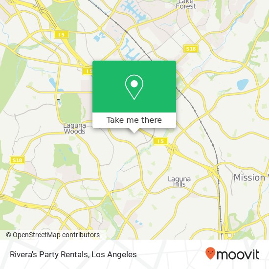 Rivera's Party Rentals map