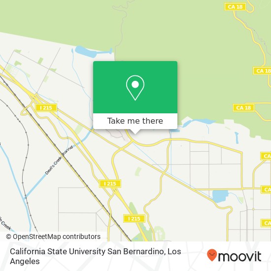 Mapa de California State University San Bernardino