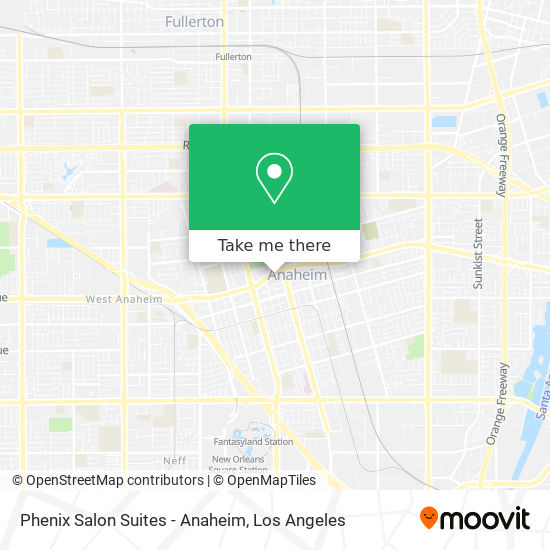 Mapa de Phenix Salon Suites - Anaheim