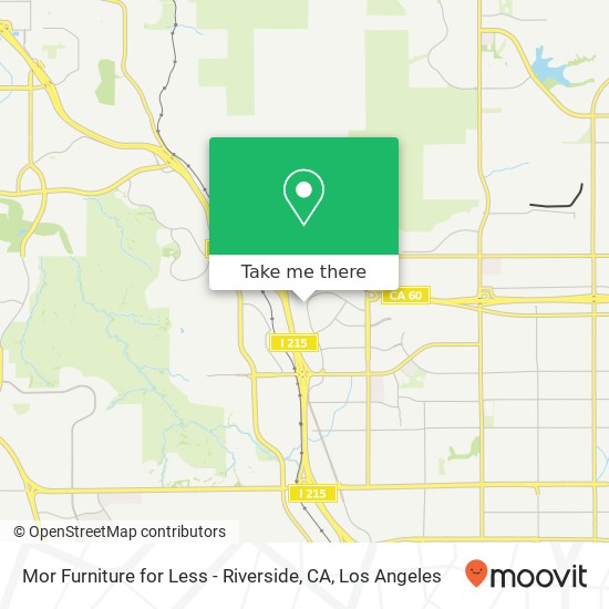 Mapa de Mor Furniture for Less - Riverside, CA