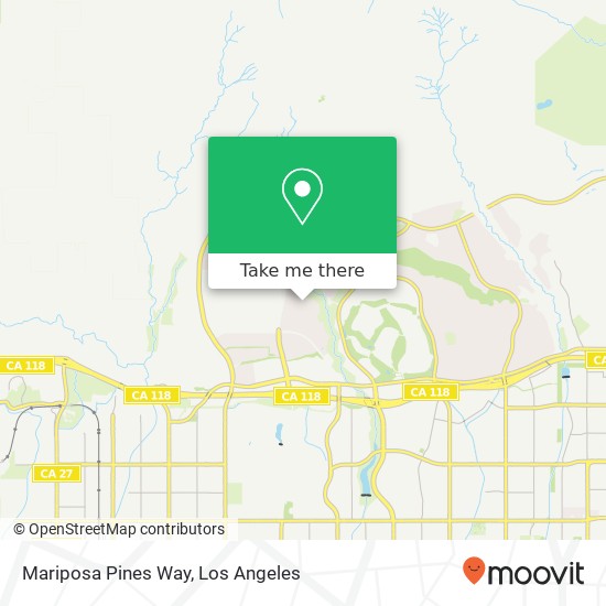 Mariposa Pines Way map