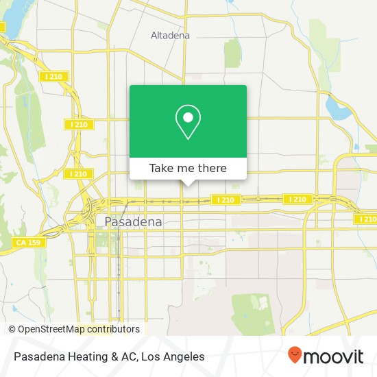 Pasadena Heating & AC map