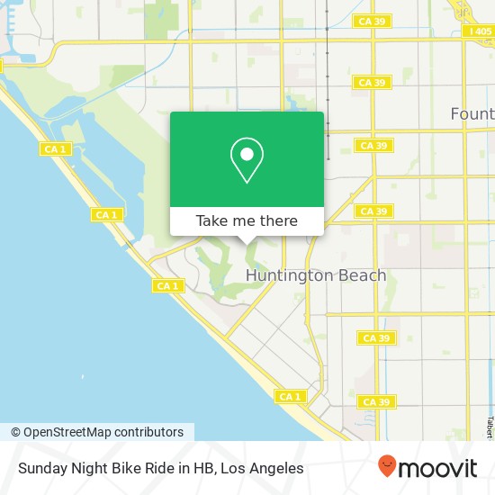 Sunday Night Bike Ride in HB map