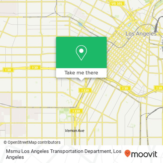 Msmu Los Angeles Transportation Department map