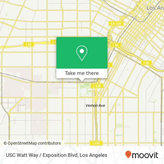 USC Watt Way / Exposition Blvd map