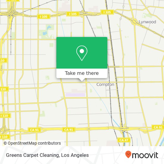 Greens Carpet Cleaning map