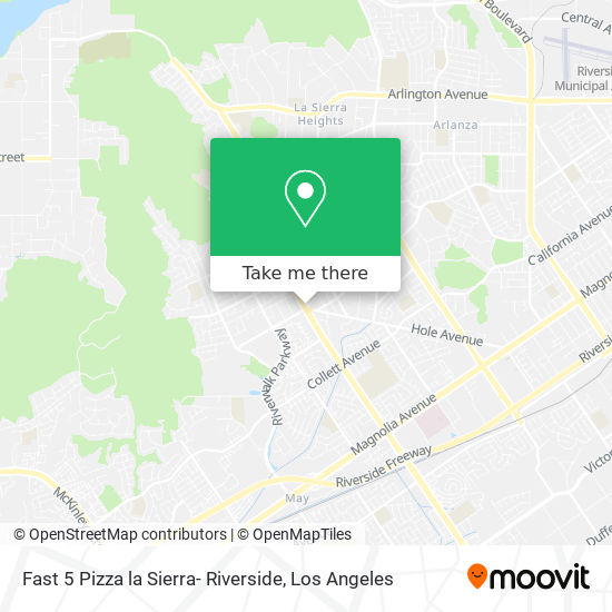 Mapa de Fast 5 Pizza la Sierra- Riverside