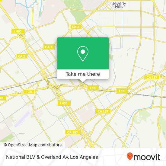 Mapa de National BLV & Overland Av