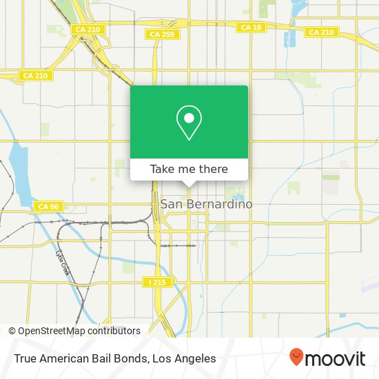 Mapa de True American Bail Bonds