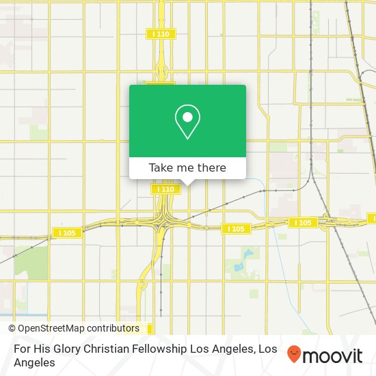 For His Glory Christian Fellowship Los Angeles map