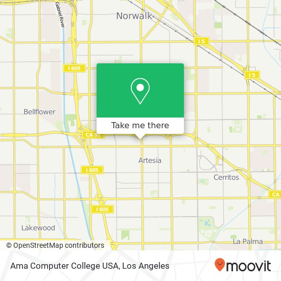 Ama Computer College USA map