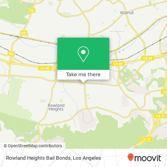 Rowland Heights Bail Bonds map