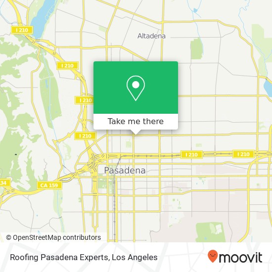 Roofing Pasadena Experts map