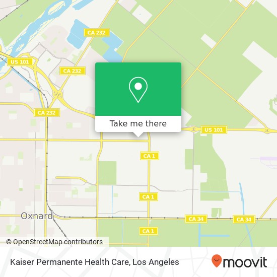 Mapa de Kaiser Permanente Health Care