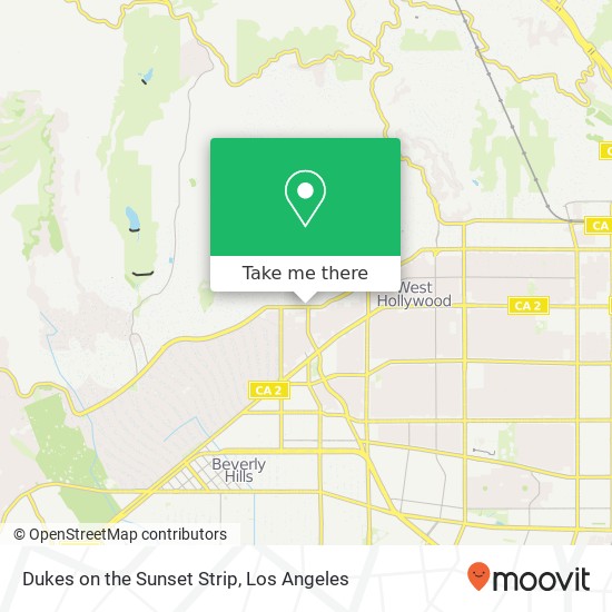 Dukes on the Sunset Strip map