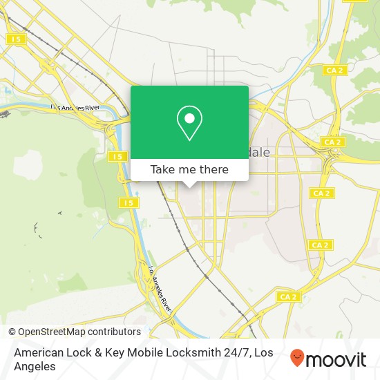 American Lock & Key Mobile Locksmith 24 / 7 map