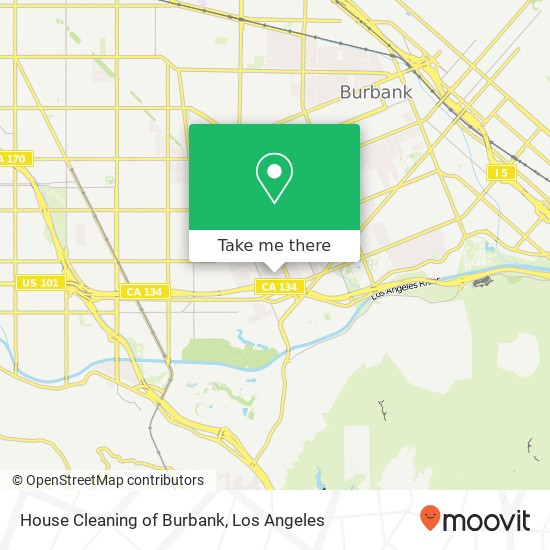 House Cleaning of Burbank map
