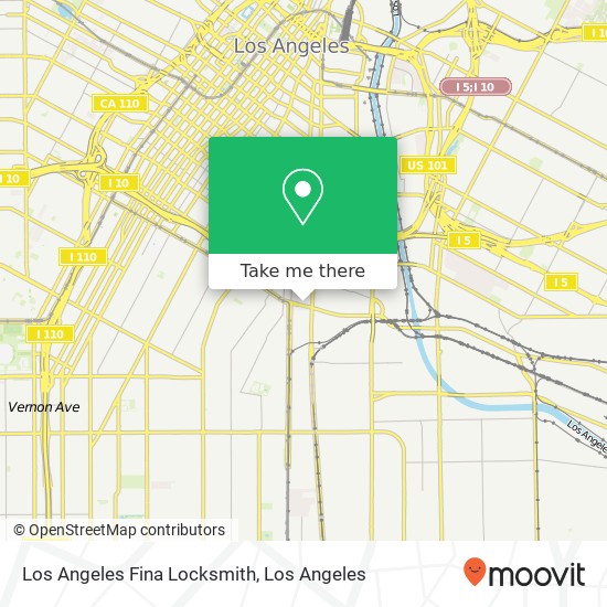 Mapa de Los Angeles Fina Locksmith