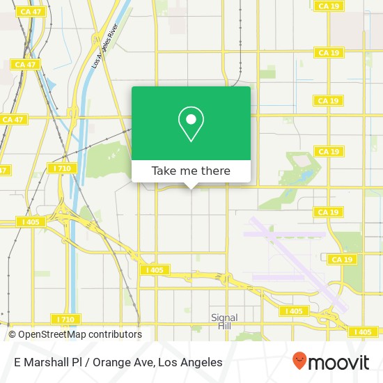 E Marshall Pl / Orange Ave map