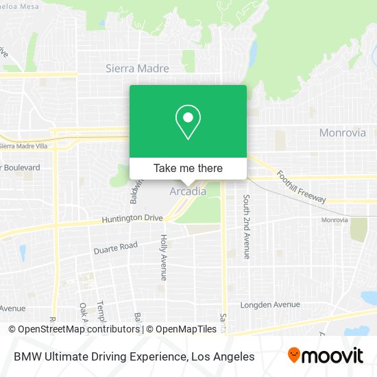 Mapa de BMW Ultimate Driving Experience