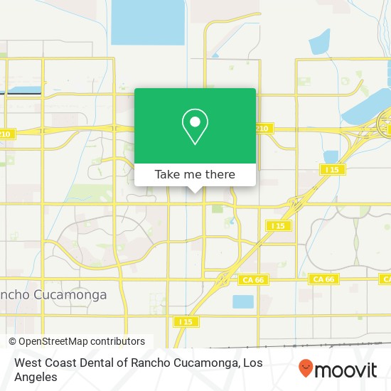 Mapa de West Coast Dental of Rancho Cucamonga