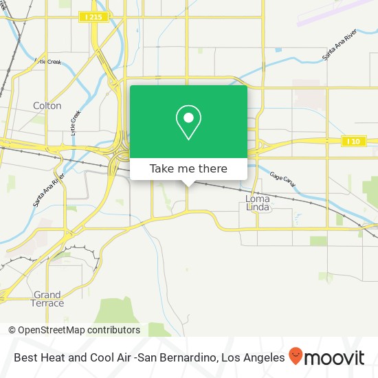 Mapa de Best Heat and Cool Air -San Bernardino