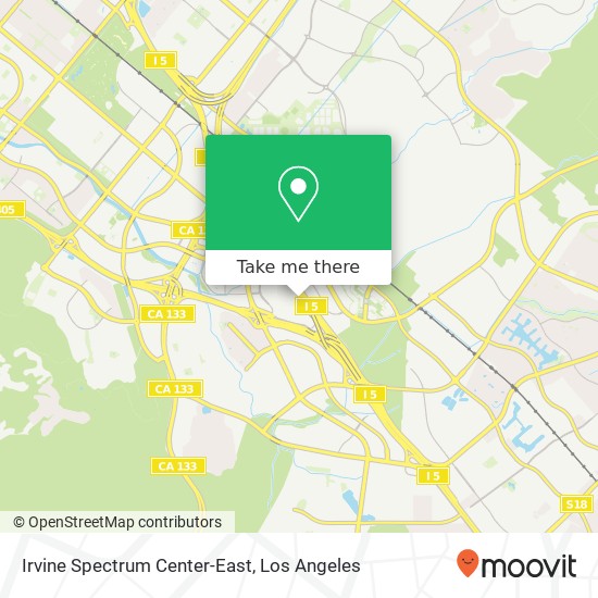Mapa de Irvine Spectrum Center-East