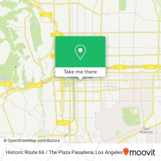 Historic Route 66 / The Plaza Pasadena map